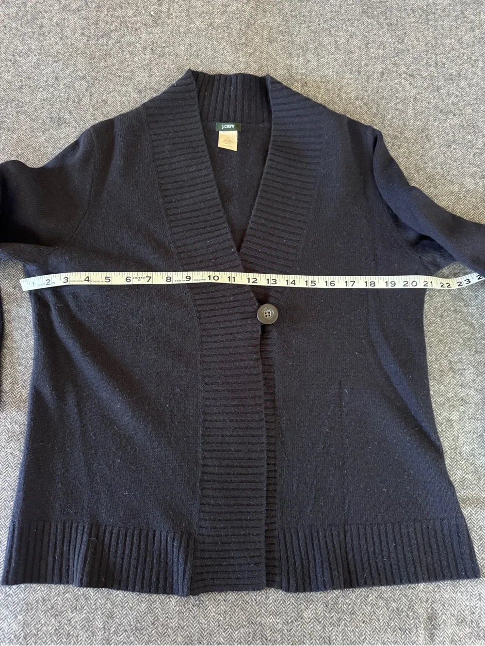 Jcrew Navy 3/4 sleeve cashmere blend Cardigan